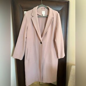 Single breasted rose color coat medium